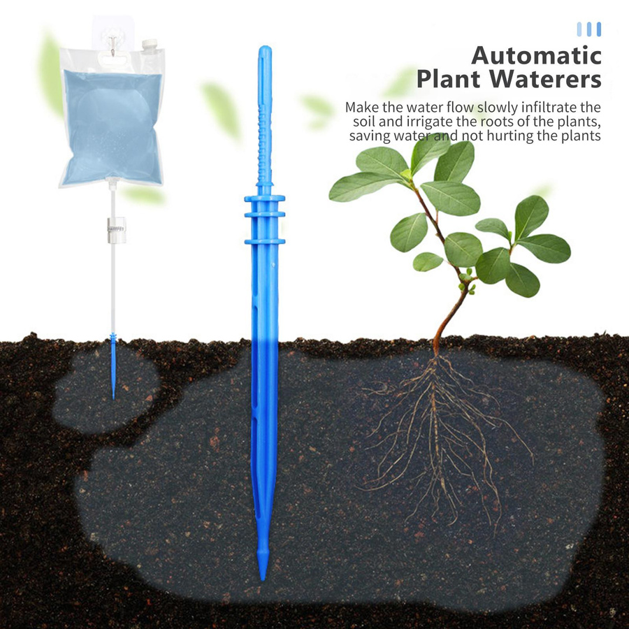 Igeteck Automatischer Pflanzenbewässerer für Topfblumen mit doppelter Bewässerung und langsamer Freisetzung, transparent, 6,5 l - Bild 5