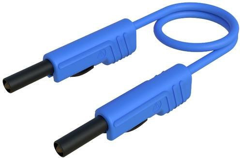 Hirschmann Test & Measurement MLB 100/1V bl Messleitung mit Lamellenstecker 4mm in Blau, Länge: 1,00 m - Bild 1