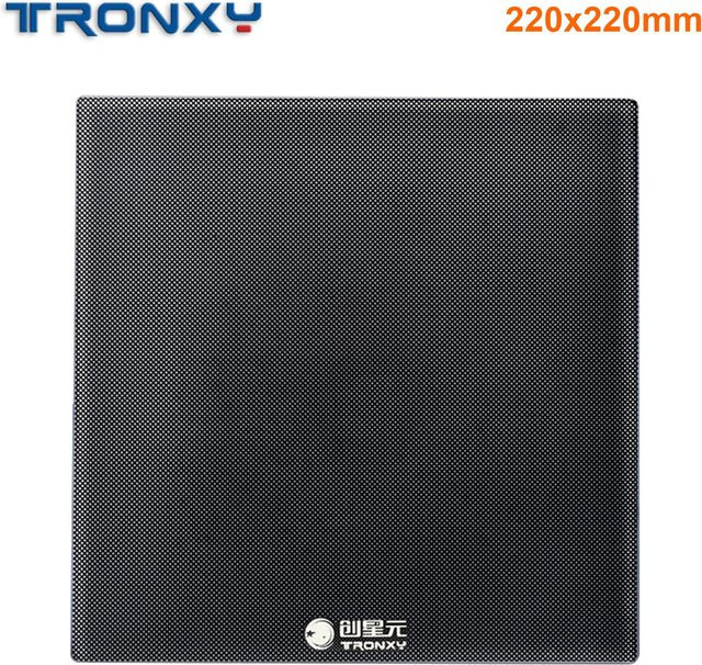 Tronxy Carbon-Silizium-Kristallglas-Druckbettplattform für FDM 3D-Drucker, Bauoberfläche: 330 x 330 mm, Farbe: Schwarz - Bild 1