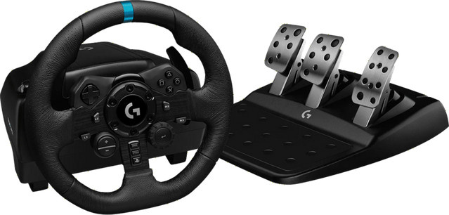 Logitech G923 TRUEFORCE Racing Lenkrad und Pedale Set für PC, PlayStation 5 und PlayStation 4, Schwarz - Bild 2