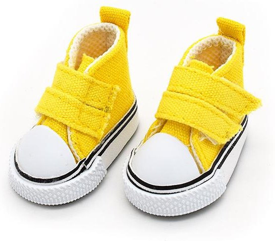 Toys-Glory Fourall Puppenschuhe aus Segeltuch, gelb, 1 Paar - Bild 1