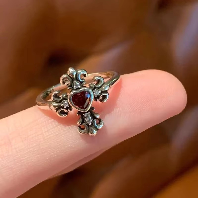 LATS Ring, Rotes Kristall, Silber, Damen - Bild 2