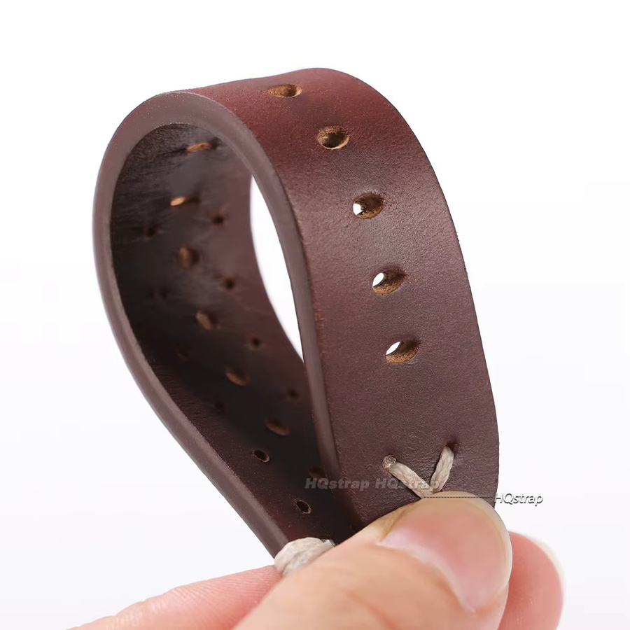 HQstrap Uhrenarmband Leder, Rindsleder, Ölwachs, Vintage, 20–22 mm, Unisex - Bild 4