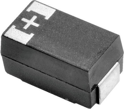 Panasonic Elektrolyt-Kondensator Schwarz 10 µF 35V 20% H: 1.9 mm, B: 4.3 mm, T: 7.3 mm - Bild 1