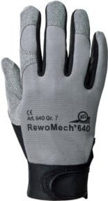 Honeywell Rewomech 640 Kunstlederhandschuhe Schwarz Grau Größe 9 - Bild 2