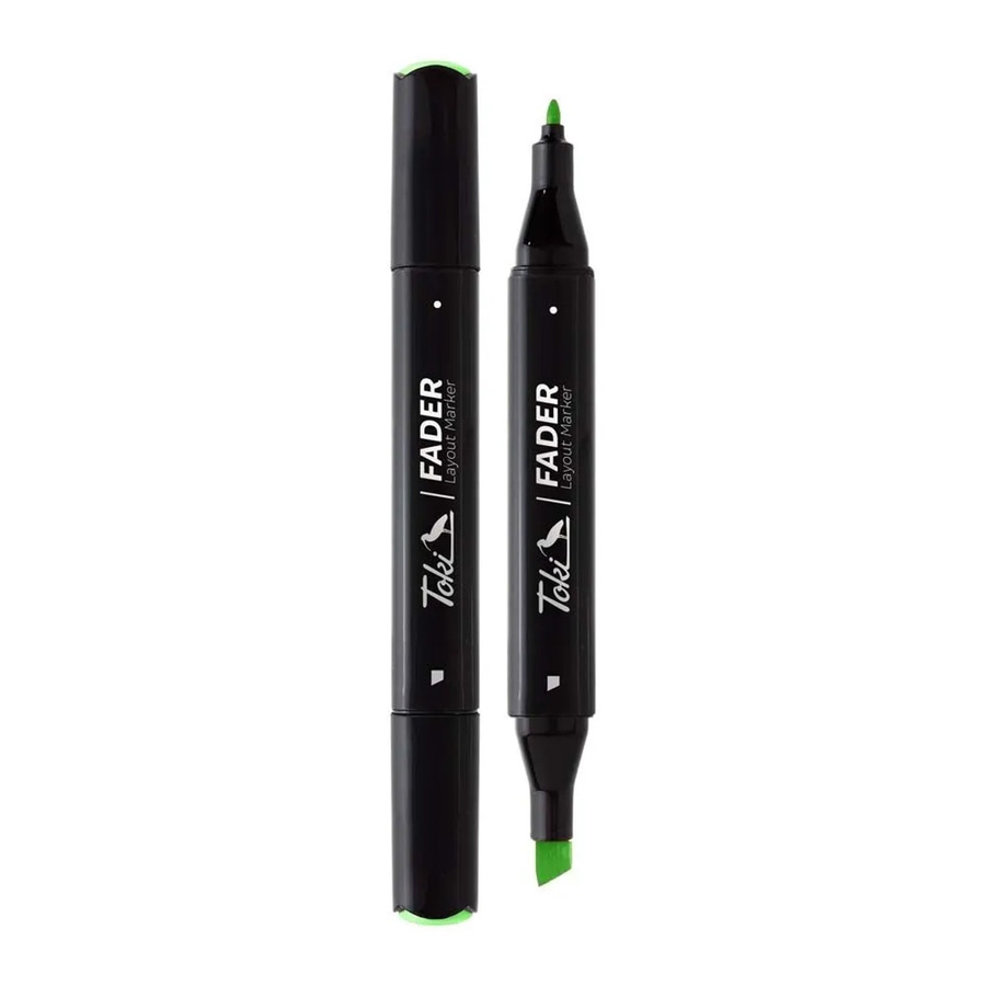 Toki Marker Fader Permanent Marker mit Chisel Spitze in Veronese Green und 66 Farben - Bild 2