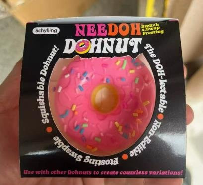 NeeDoh Donut-Stressabbau-Spielzeug, weiches Gummi, langsam zurückfedernd - Bild 1