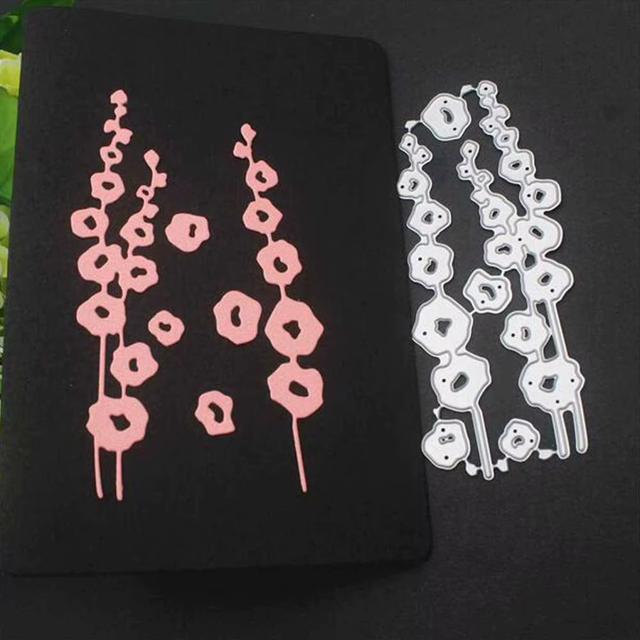 Metall Stanzform Pflaumenblüte und Lotusblume in Silber für DIY Scrapbooking und Papierdekoration - Bild 2