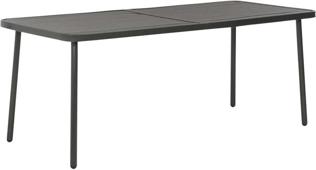 Furnicato Gartentisch aus Stahl in Dunkelgrau mit Latten-Design, B/T/H: 180 x 83 x 72 cm - Bild 1