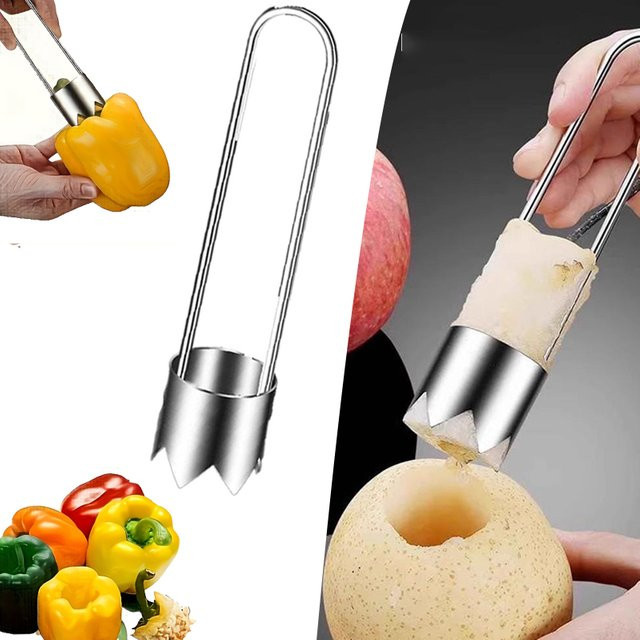 YOCITY Edelstahl Obst- und Gemüsekernentferner in Silber, Tragbarer Multi-Use Core Remover für die Küche - Bild 1