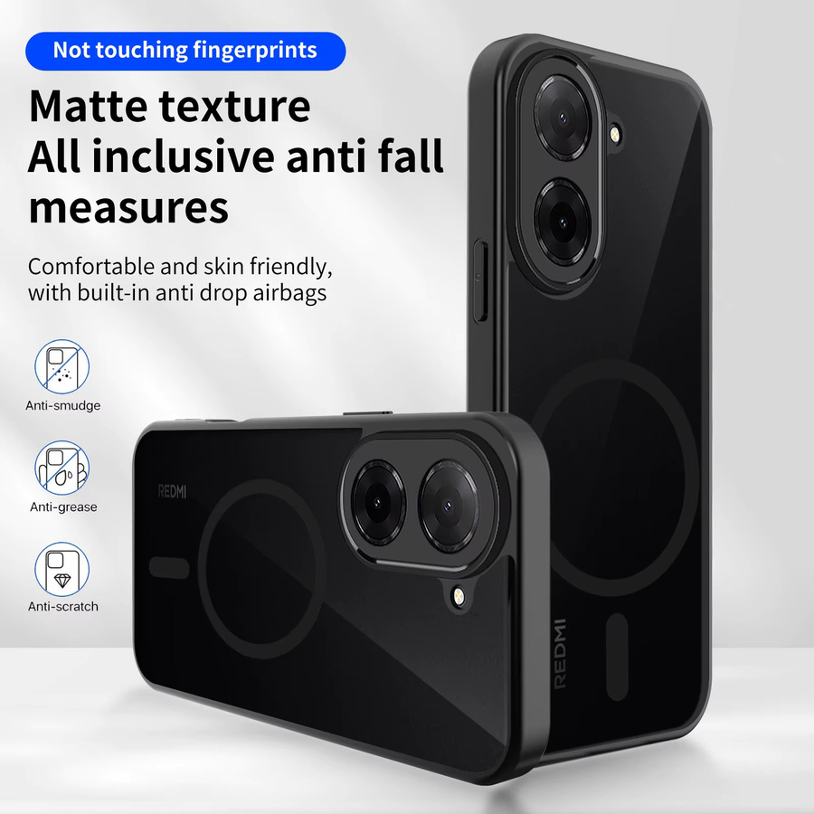 Xiaomi Schutzhülle für Redmi 15 5G 15C 4G HM A3 A5 Transparent Matt mit Magnetischer Drahtloser Ladung und Magsafe Kompatibilität - Bild 2