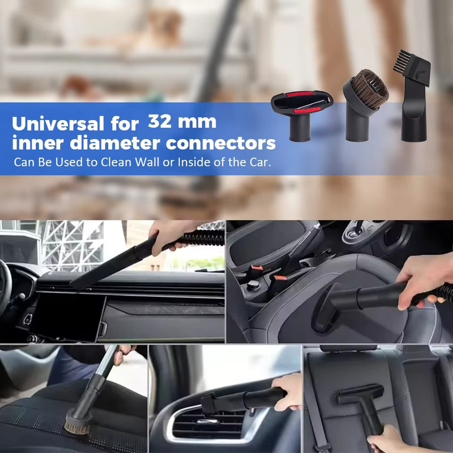 WINDNINJA Universal Staubpinsel Düse für Staubsauger in Schwarz mit 32 mm Innendurchmesser - Bild 2