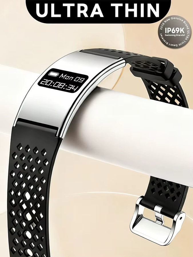 LIGE Smart-Armband in Schwarz und Silber mit Herzfrequenz- und Blutsauerstoffmessung, 10ATM wasserdicht und Gesundheitsüberwachung für Damen und Herren - Bild 7