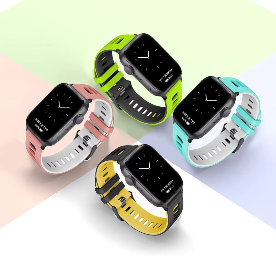 CAOWTAN Uhrenarmband Silikon, Bicolor, Unisex - Bild 2