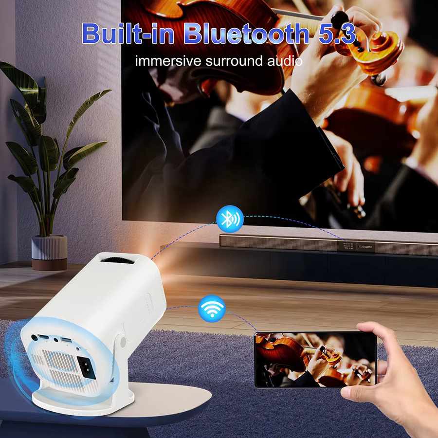 Salange P330W Heimkino-Projektor 8K mit Android 14.0, 12000 Lumen, WiFi 6 und Bluetooth 5.4, Weiß - Bild 3