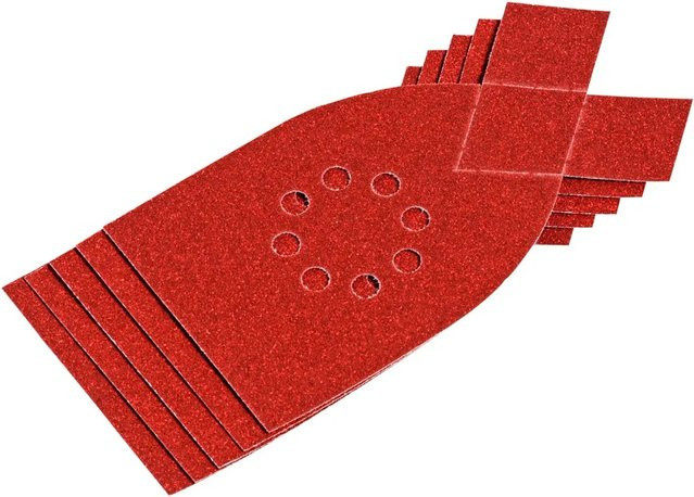 LUX-TOOLS Schleifstreifen für Holz und Metall, Farbe: Rot, Breite: 93 mm, Länge: 190 mm, Körnung: K120 - Bild 1