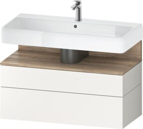 Duravit Waschtischunterschrank Qatego Wandmontiert in Weiß Matt B: 99 cm, T: 47 cm, H: 59 cm - Bild 1