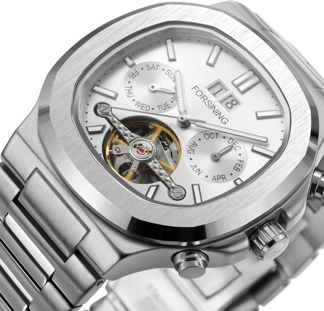 Forsining Armbanduhr, Tourbillon, Automatik, Edelstahl, Herren - Bild 1