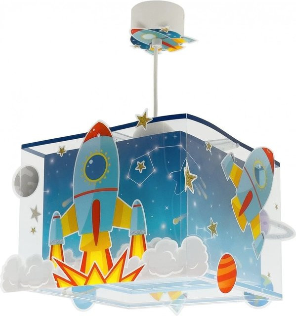 Dalber Kinderzimmer Deckenlampe Rakete in Blau und Transparent - Bild 1
