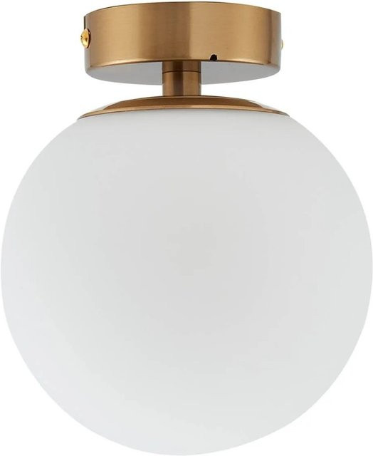 Lucande Deckenlampe Bidolo Badezimmerleuchte aus Metall in Gold Messing, IP44 spritzwassergeschützt, E14, 1-flammig - Bild 1