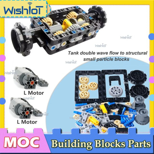 Wishiot Technologische Bausteine Zahnräder und Lenkungsteile für MOC Modellbau in Multicolour - Bild 1