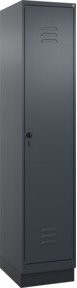 C+P Spind Classic PLUS Garderobenschrank mit Sockel, 1 Abteil, Anthrazit/Schwarz, H x B x T: 195 x 40 x 50 cm - Bild 1