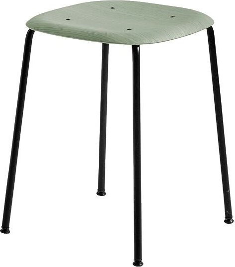 HAY Soft Edge 70 Hocker aus Holz in Grün - Bild 1