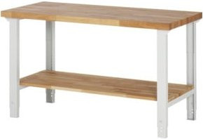 Rau Werkbank 7000-7 höhenverstellbar in Braun, B/T/H: 150 x 70 x 79-114 cm - Bild 1