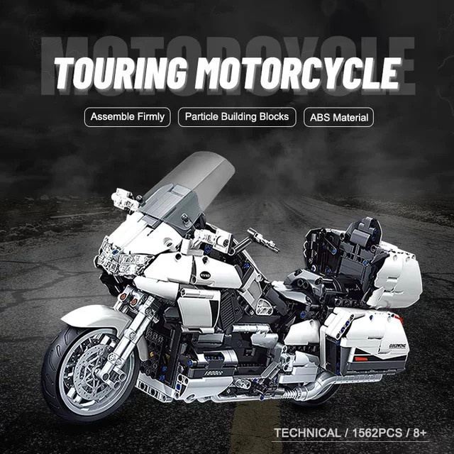Yangkili Gold Wing Touring Motorrad Modell, Bausteine, Maßstab 1:5, ab 8 Jahren - Bild 1