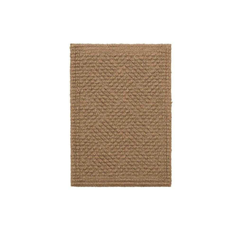 House Doctor Fußmatte Clean in Natur Beige aus Kokosfaser mit rutschfester Gummiunterseite, Breite: 90 cm, Tiefe: 60 cm - Bild 1