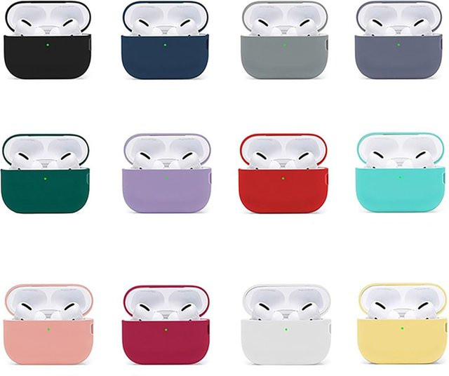 Schutzhülle aus weichem Silikon für Apple AirPods Pro und AirPods 4 in Schwarz von OLPAY - Bild 1