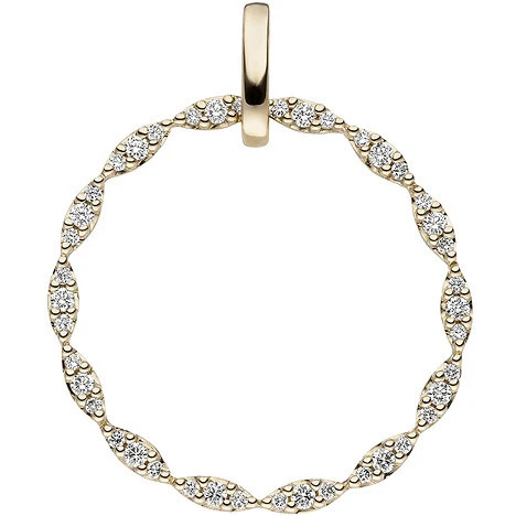 Colfem Anhänger rund, 585 Gelbgold, 42 Diamanten, Brillanten, 0.26ct - Bild 1