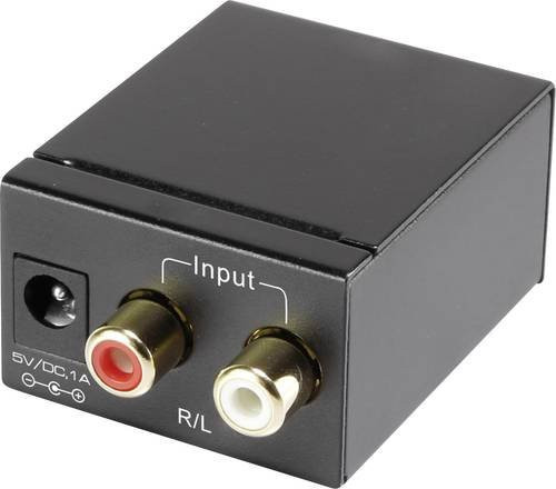SpeaKa Professional AV Konverter SP-ADC-CTK Cinch zu Toslink Optical in Schwarz - Bild 1