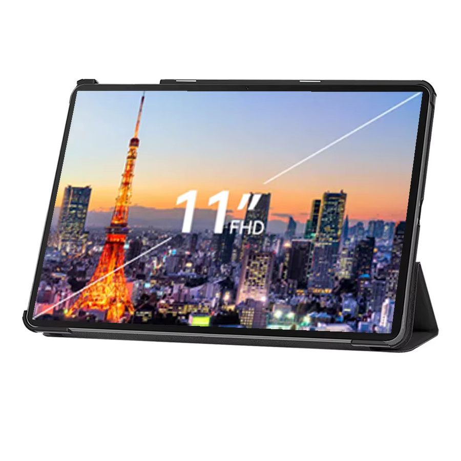 Tabwee Smart Tablet-Hülle für Tabwee T90 W90 2025 11 Zoll mit dreifach gefalteter Magnetabdeckung und hartem PC-Rückschale in Schwarz und Grün - Bild 2