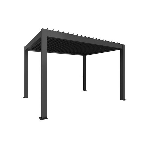 Biohort Pergola modern in Dunkelgrau-Metallic, B/T/H: 404,5 x 264 x 312 cm - Bild 3