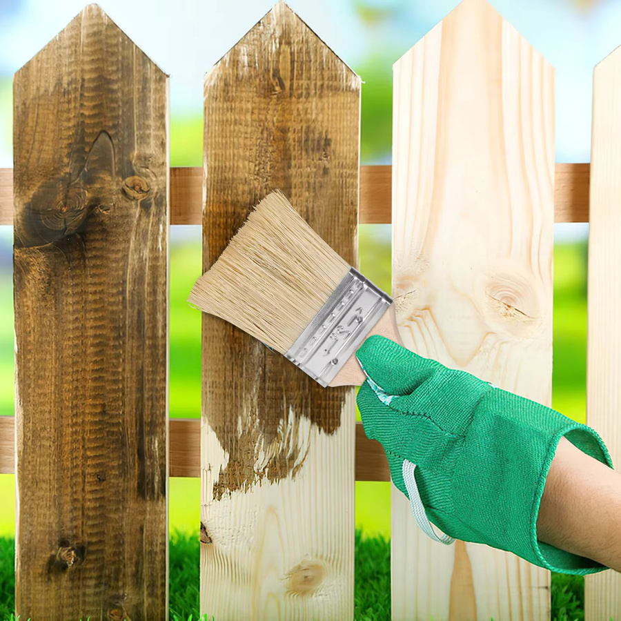 10-teiliges Set Pinsel mit Holzgriff und feinen Borsten in Mehrfarbig für Wandmalerei und Farbe, langlebige Faser-Basting-Pinsel - Bild 4