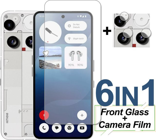 Nothing Displayschutzfolie aus gehärtetem Glas und Kameraobjektivschutz für Nothing Phone 3, transparent - Bild 1