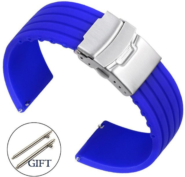 BY-house Uhrenarmband Silikon, Weiß, Herren, 22mm - Bild 1