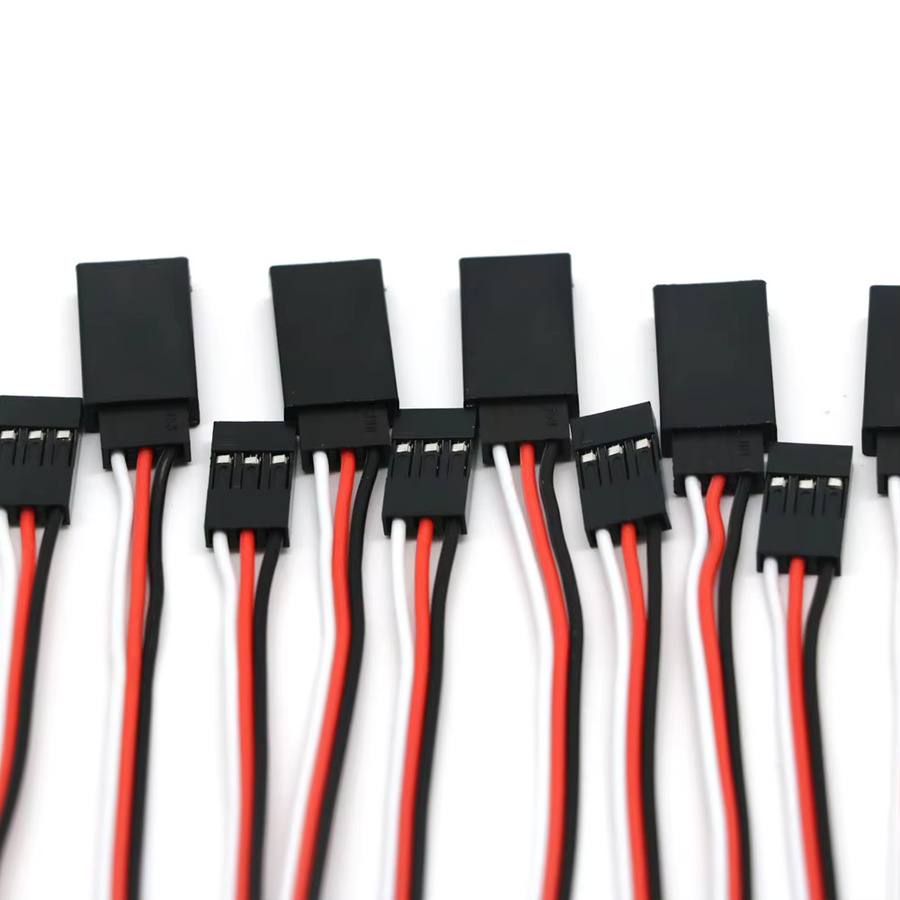 Mitoot Servo-Verlängerungskabel Set in Schwarz mit verschiedenen Längen für Futaba-Stecker und Futaba-Anschluss - Bild 2