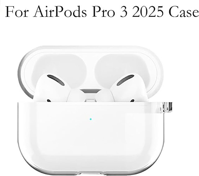 Transparente TPU-Schutzhülle für Apple AirPods Pro 3, stoßfeste Hülle mit Anti-Vergilbung und Unterstützung für kabelloses Laden - Bild 1