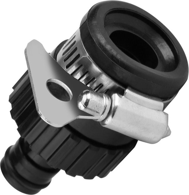 mfySpace Universeller Wasserhahnanschluss und Garten-Schlauchadapter aus Edelstahl in Grau und Schwarz - Bild 1