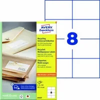 Avery Zweckform Universaletikett Recycling Weiß B: 10,5 cm, H: 7,4 cm - Bild 1
