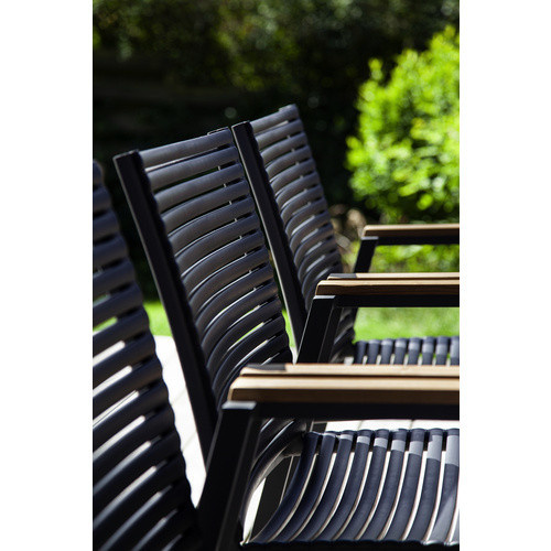 Cinas Gartenmöbelset aus Teakholz und Aluminium für 4 Sitzplätze in Grau/Anthrazit - Bild 3