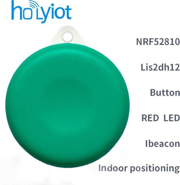 Holyiot nRF52810 Bluetooth Beacon Tag mit Beschleunigungsmesser-Sensor, BLE Modul für Innenpositionierung, Eddystone und iBeacon, Grün - Bild 1