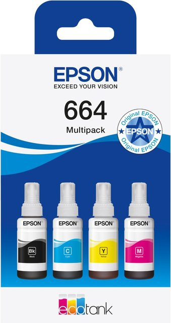 Epson 664 EcoTank Multipack Druckerpatronen Set, 4 Farben (Schwarz, Cyan, Magenta, Gelb) - Bild 3