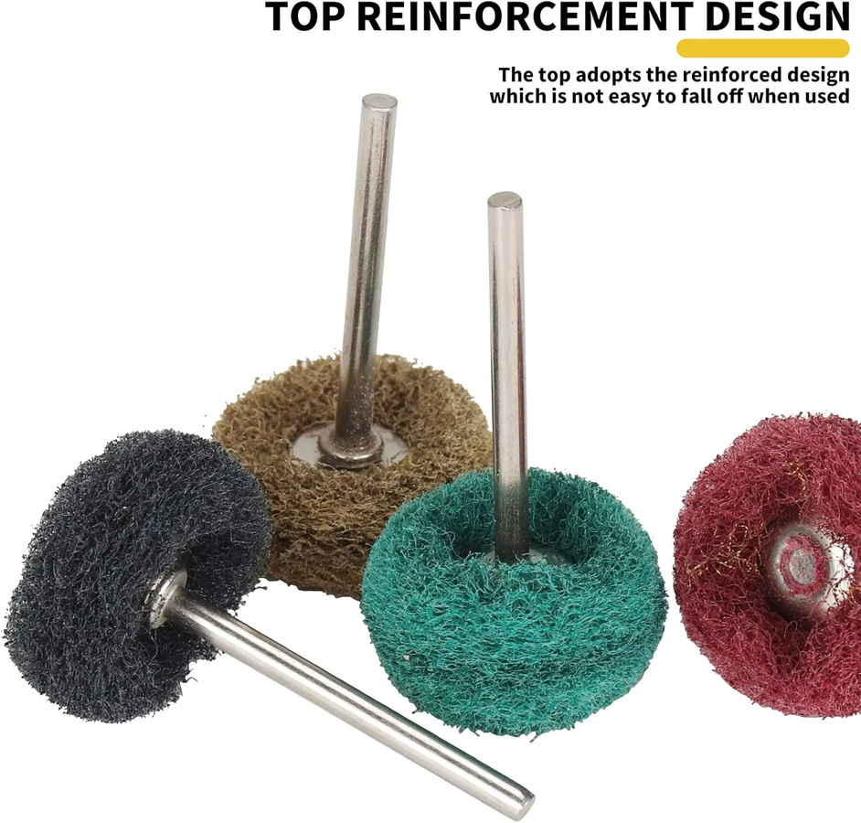 SI FANG Mini-Bohrer Schleifbürste aus Nylonfaser zur Polierscheibe mit 3 mm Schaft für Glas und Metall, 1 Zoll - Bild 4