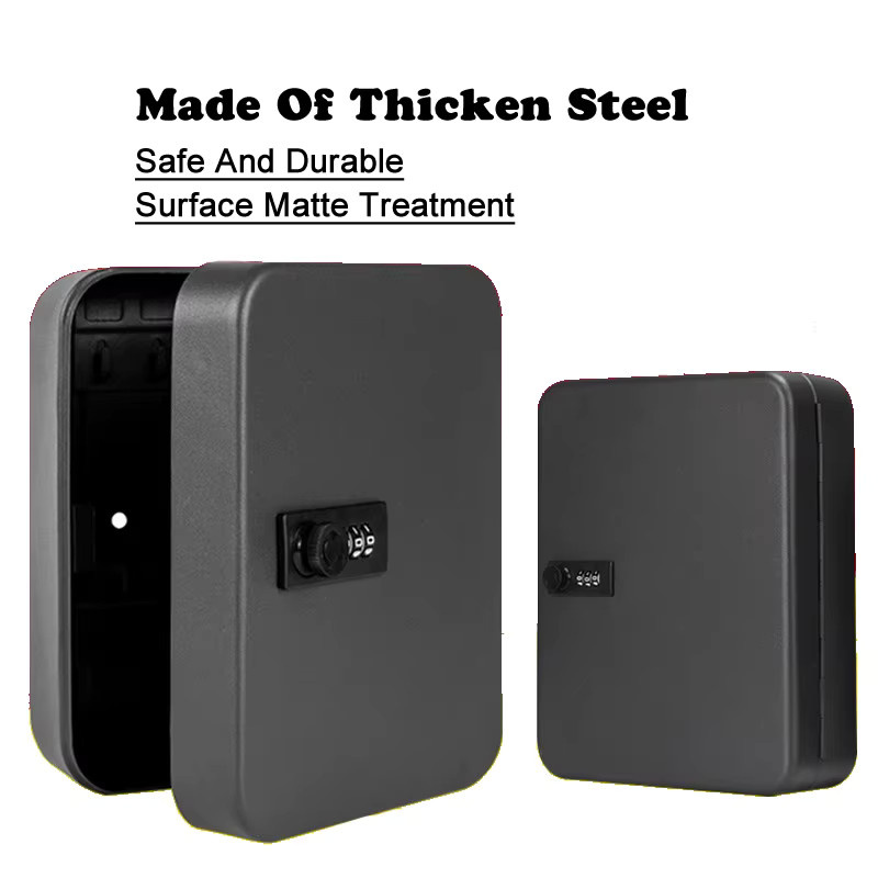 Schlüssel Safe Passwort Organizer Box zur sicheren Aufbewahrung von Autoschlüsseln für Home Office und Betrieb in Schwarz oder Weiß, B/T/H: 32,0 x 20,0 x 7,5 cm - Bild 2