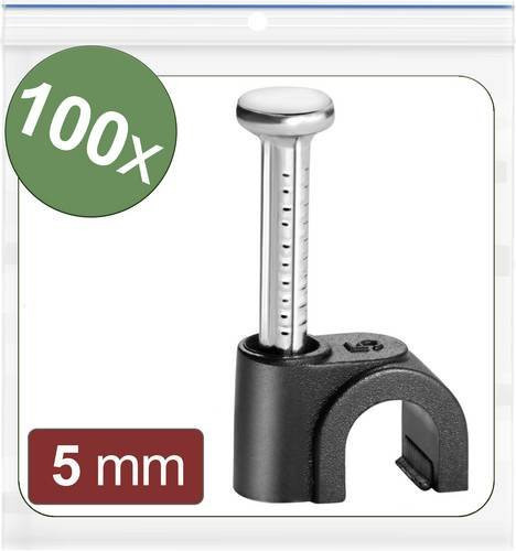 Quadrios Nagelschellen 24CA429 Schwarz 100 Stück Bündel-Ø-Bereich 3 bis 5mm - Bild 1