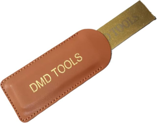 DMD 1828 Doppelseitiger Diamant-Messerschärfer mit 400/1000 Körnung und Lederetui für Outdoor und Camping - Bild 1