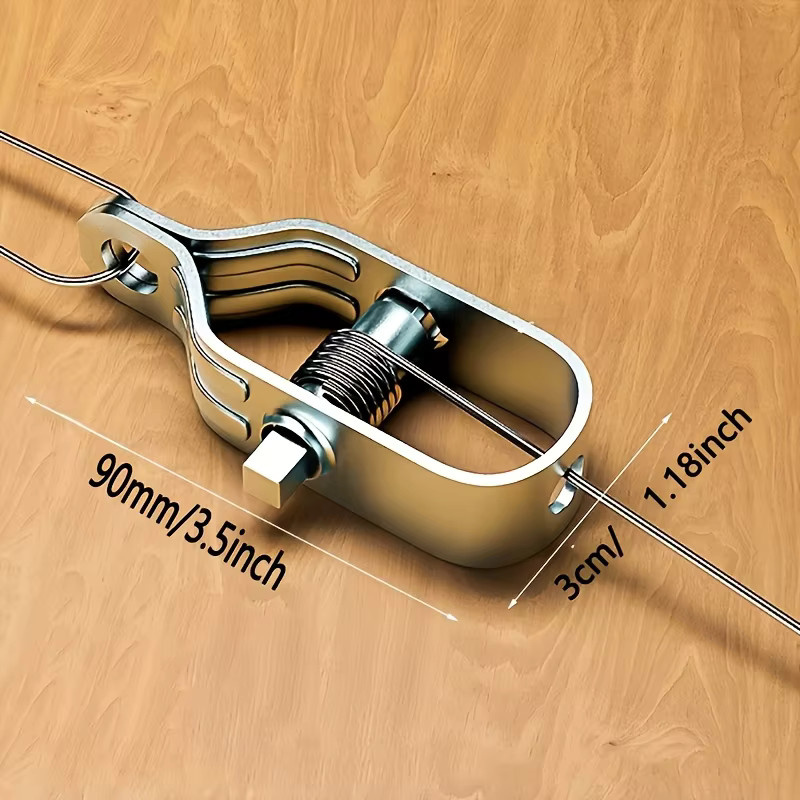 5 Stück Drahtspanner aus galvanisiertem Metall in Silber als verstellbares Kabel- und Zaunzieher-Werkzeug für Widerhaken, Gewächshäuser und Weinreben - Bild 3